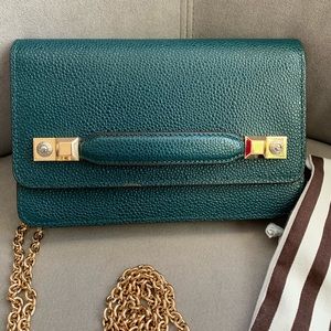 HENRI BENDEL green leather cross-body with Duster!